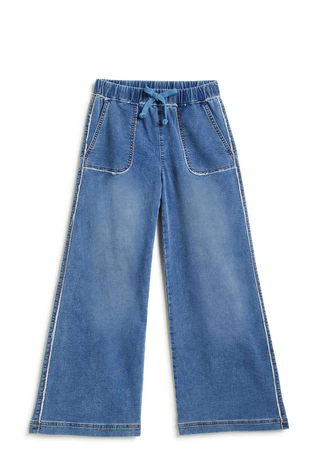 Drawstring wide leg with fray hem COMFY