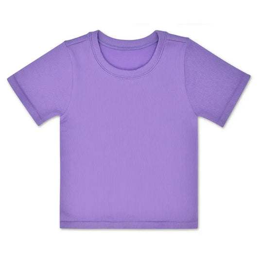 Vivid Violet Ribbed Short Sleeve