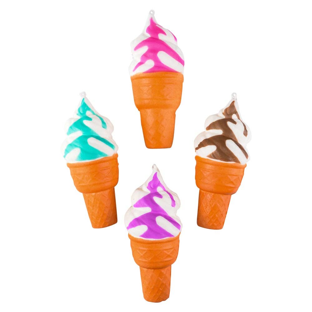 SQUISH ICE CREAM (12/DISPLAY) 6" LLB Squishy Toys