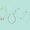 Beaded Necklace - Pastels w/ Gold Cross - Izzy