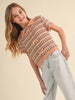 Tween Girls Collard Knit Top