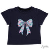 London Floral Bow Navy Boxy