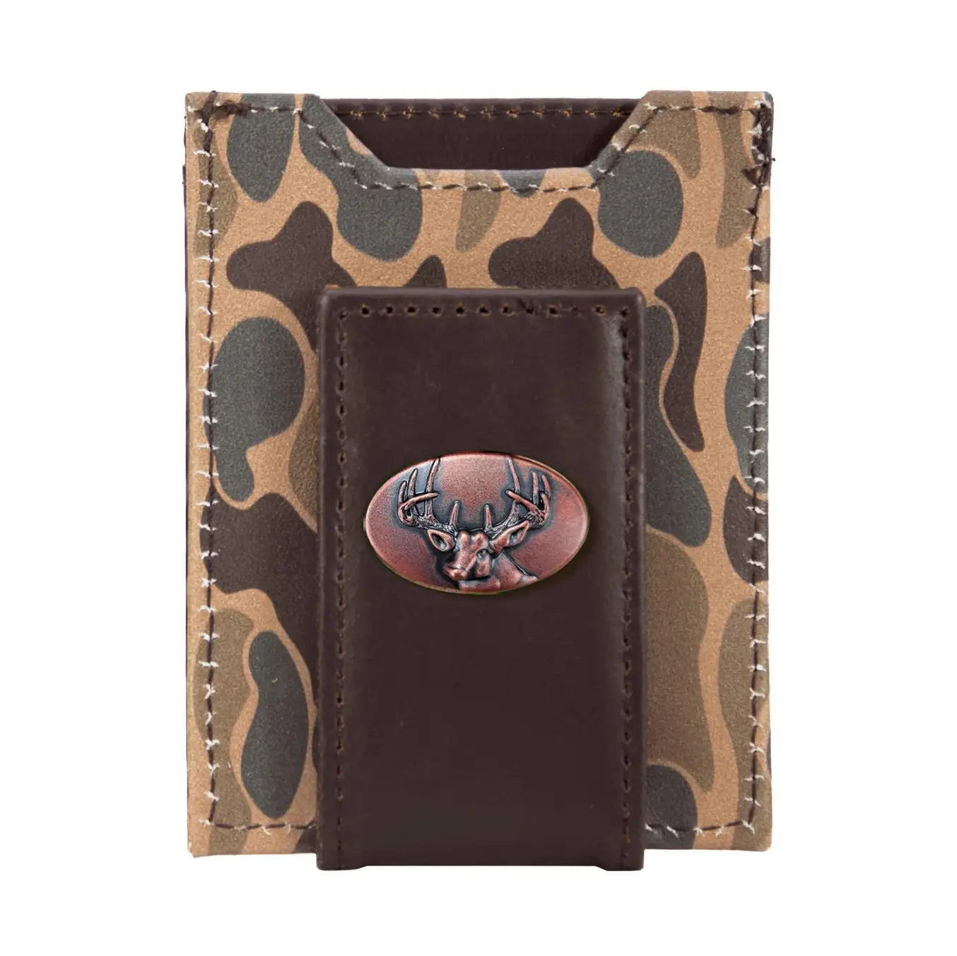 Mens Magnetic Front Pocket Leather Wallet