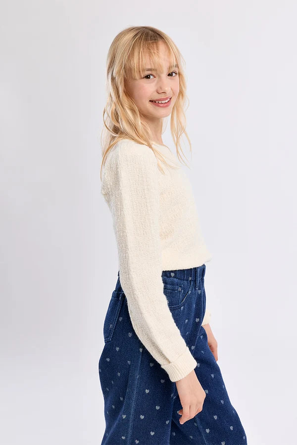 Girls Off White Sweater
