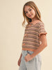 Tween Girls Collard Knit Top