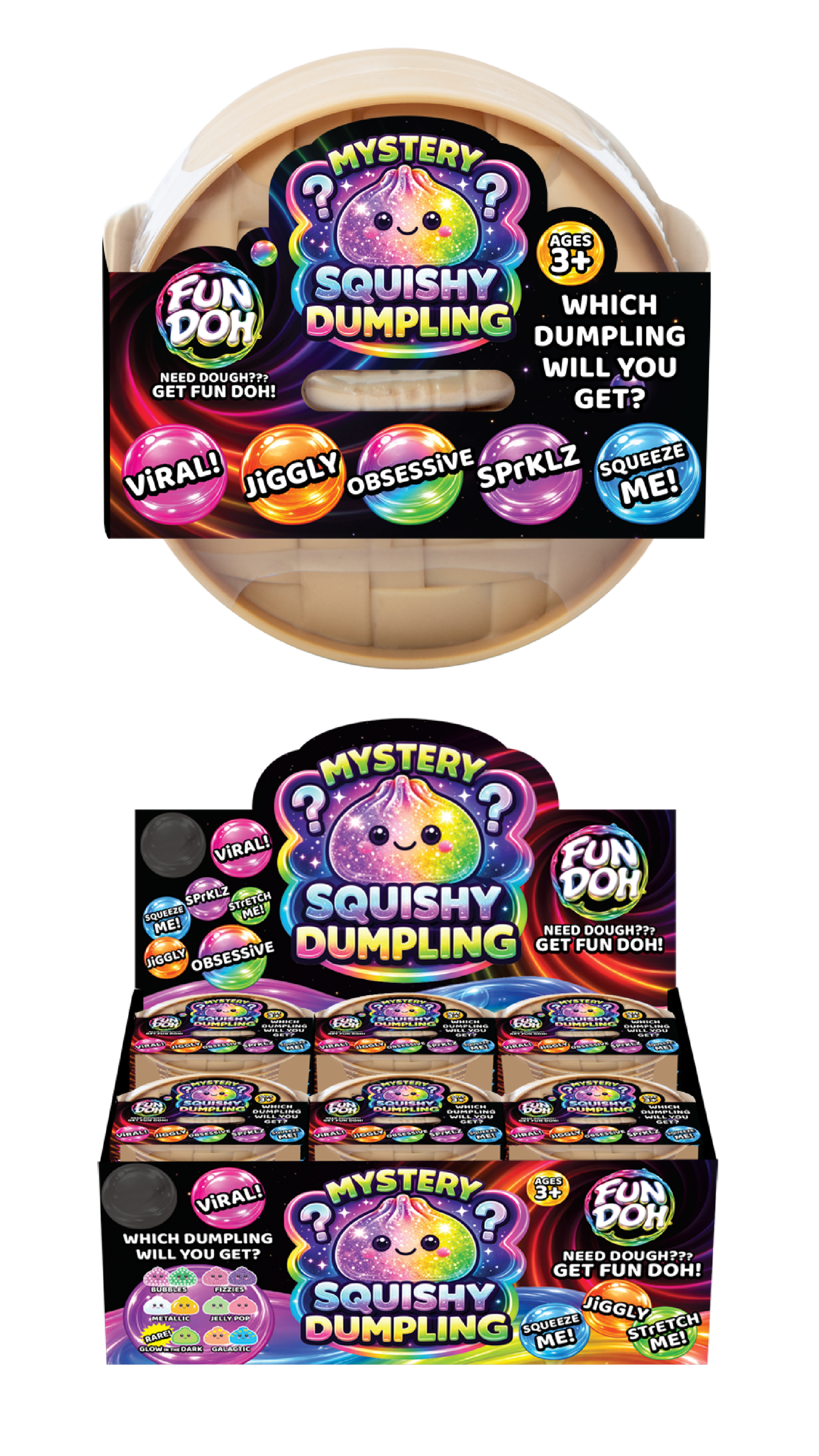 Fun Doh 4" Mystery Dumpling Squishies