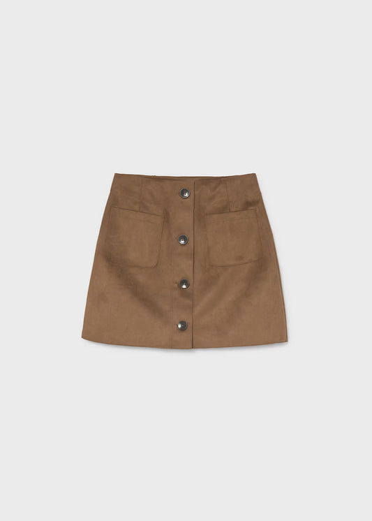 Suede Caramel Skirt