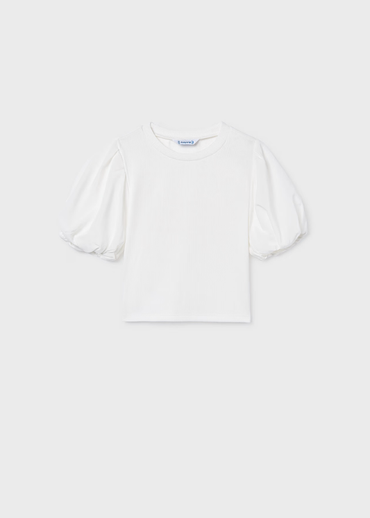 Cream Puff Sleeve Top