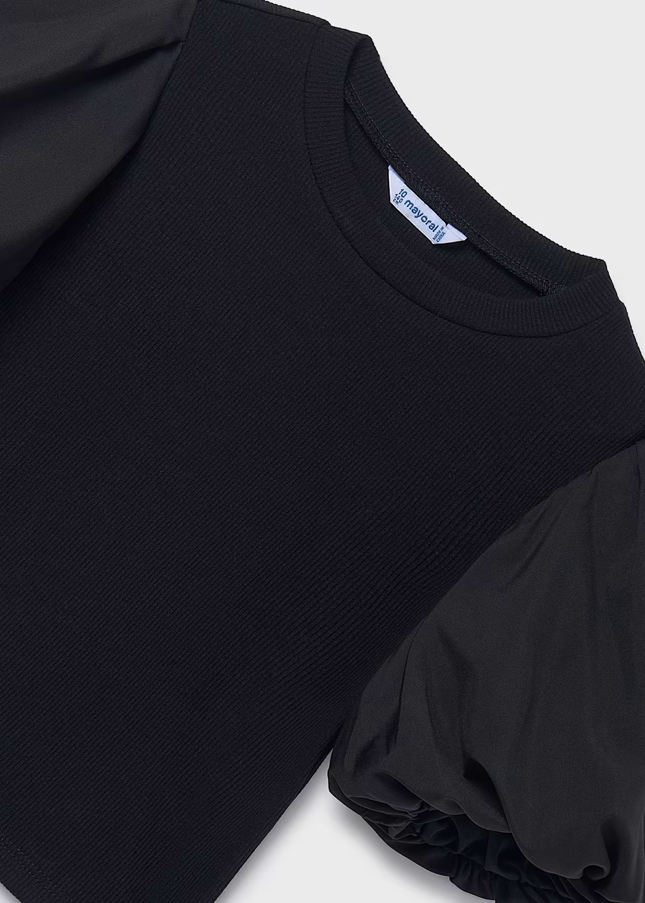 Black Puff Sleeve Top