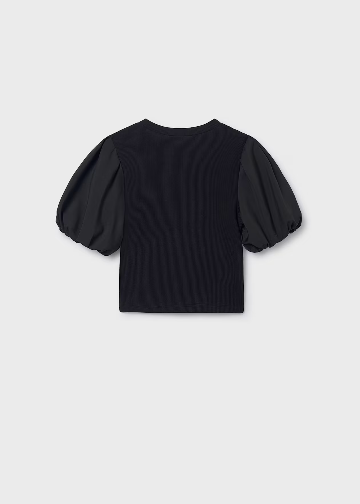 Black Puff Sleeve Top