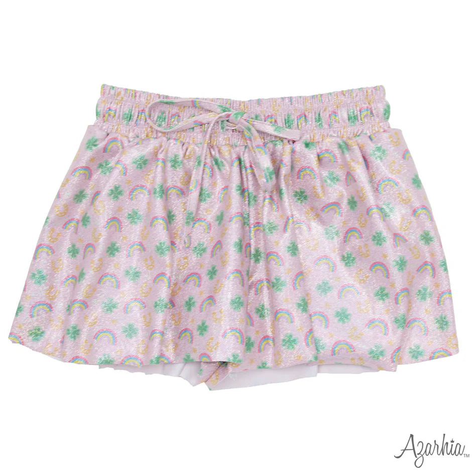 Shimmer Clover Rainbows Butterfly Shorts