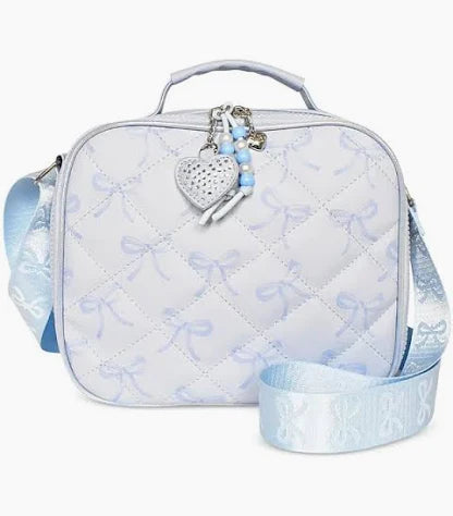 Bow Quilted Lunch Box With Charms