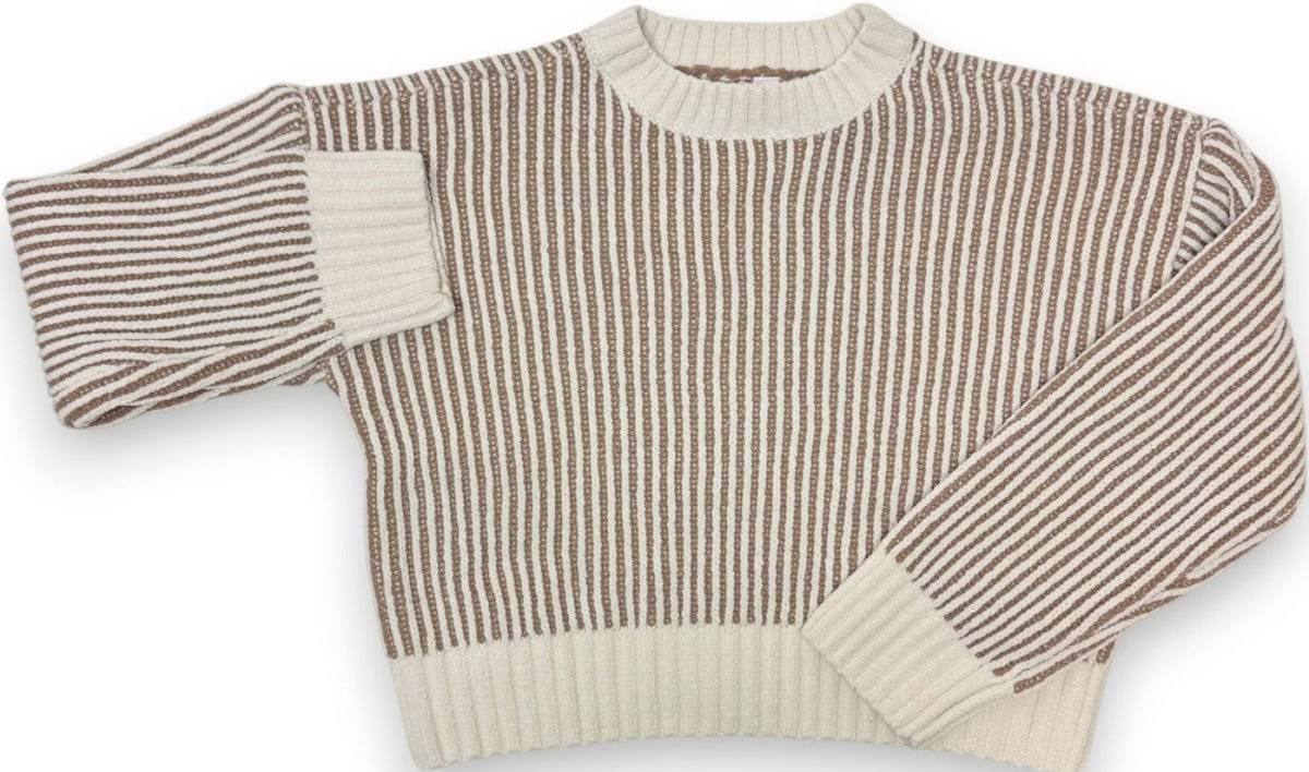 Tan Suede Combo Sweater