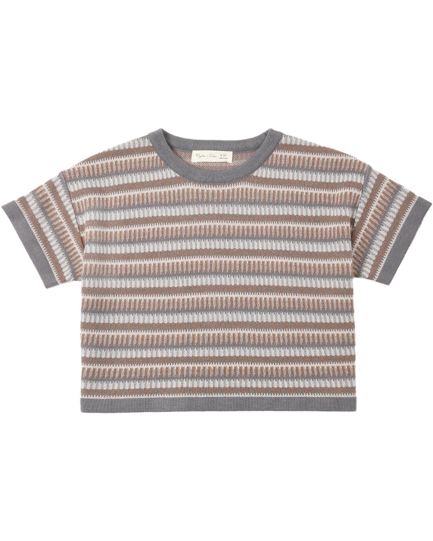 Boxy Knit Tee Multi-Stripe