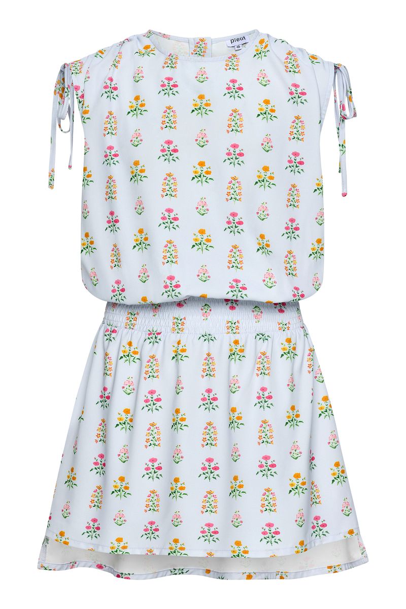 Helen Dress Blue Floral Block Print